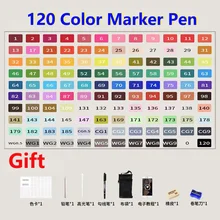  262/204/168/80 Colors Markers Dual Brush Painting Set Pen Manga Sketching Art Marker For Drawing Student School Buiness Supplies 