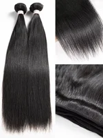 Extensions de cheveux humains vierges 100% bruts, lisses, 30-40 pouces, 12A, noir naturel brésilien, lot de 4 mèches, non traités, pour crochet. 2