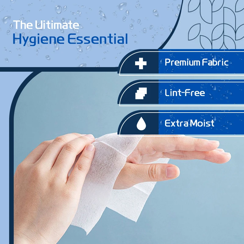 100pcs Antibacterial Wipes Individually Packed 10pcs/pack 10 Packs Alcohol Cleaning Wipes Hand and Mouth Wipes
