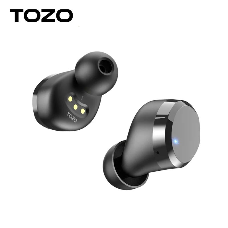 TOZO T12 Bluetooth Earphones Wireless Earbuds Premium Sound Smart Touch LED Digital Display 48H Play For Sports