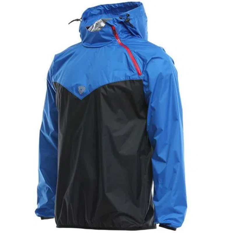 man 4xl plus size flexible sauna suit men's fashion set weight loss clothes running hooded quick drying waterproof jacket Man 4XL Plus Size Flexible Sauna Suit Men's Fashion Set Weight Loss Clothes Running Hooded Quick Drying Waterproof Jacket 4