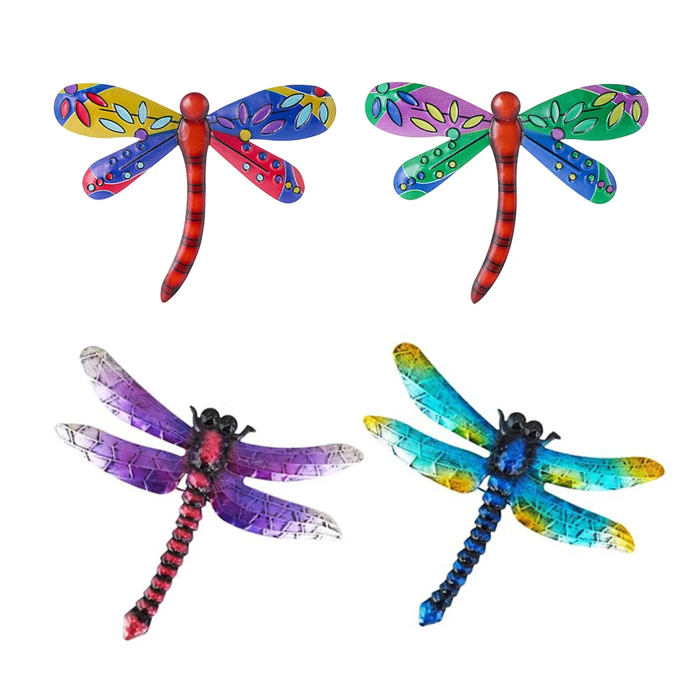 Ornament Crafts Miniature Figurines Miniature Ornament Resin Crafts Dragonfly Figurine Metal Dragonfly Artwork Statue Pendant Garden Decoration Miniaturas Statues Outdoor Yard Sculptures Hanging Ornaments
