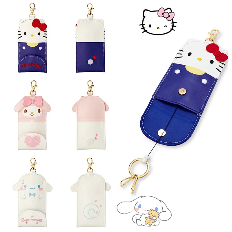 

Kawaii Sanrios KT cat My Melody Cinnamonroll мультяшный выдвижной чехол для ключей мультяшное животное Антивор брелок подарок для мальчика девочки