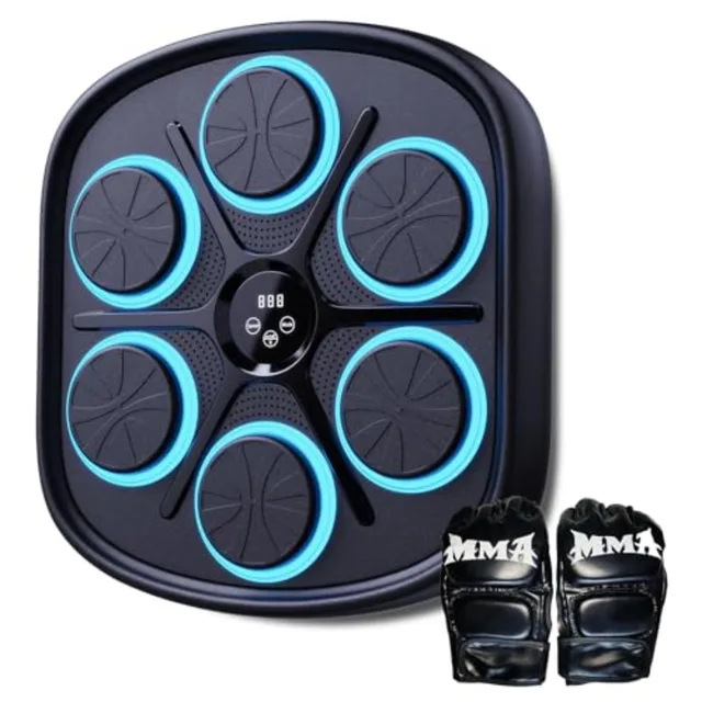 Wall Mounted Music Boxing Machine for Adult with Bluetooth Connectivity Smart Interactive Punching Trainer Featuring 9 Training 1