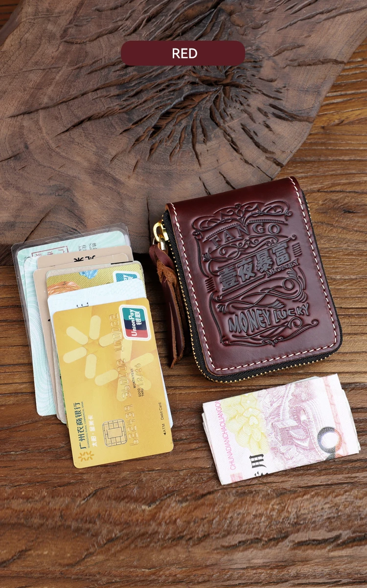 Componeren slaap Verzamelen Retro Genuine Leather Card Holder Bag Handmade Cowhide Credit Card Slot  Pouch Cards Pocket U.s, Horween Chromexcel Small Wallet - Card & Id Holders  - AliExpress