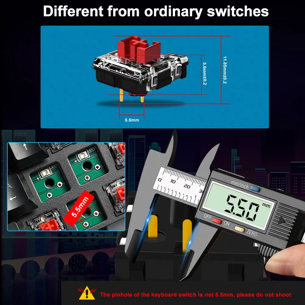 REDRAGON SMD RGB MX ο  5.5 ġ 3Pin Clicky  ˰ ħ Ű     ġ