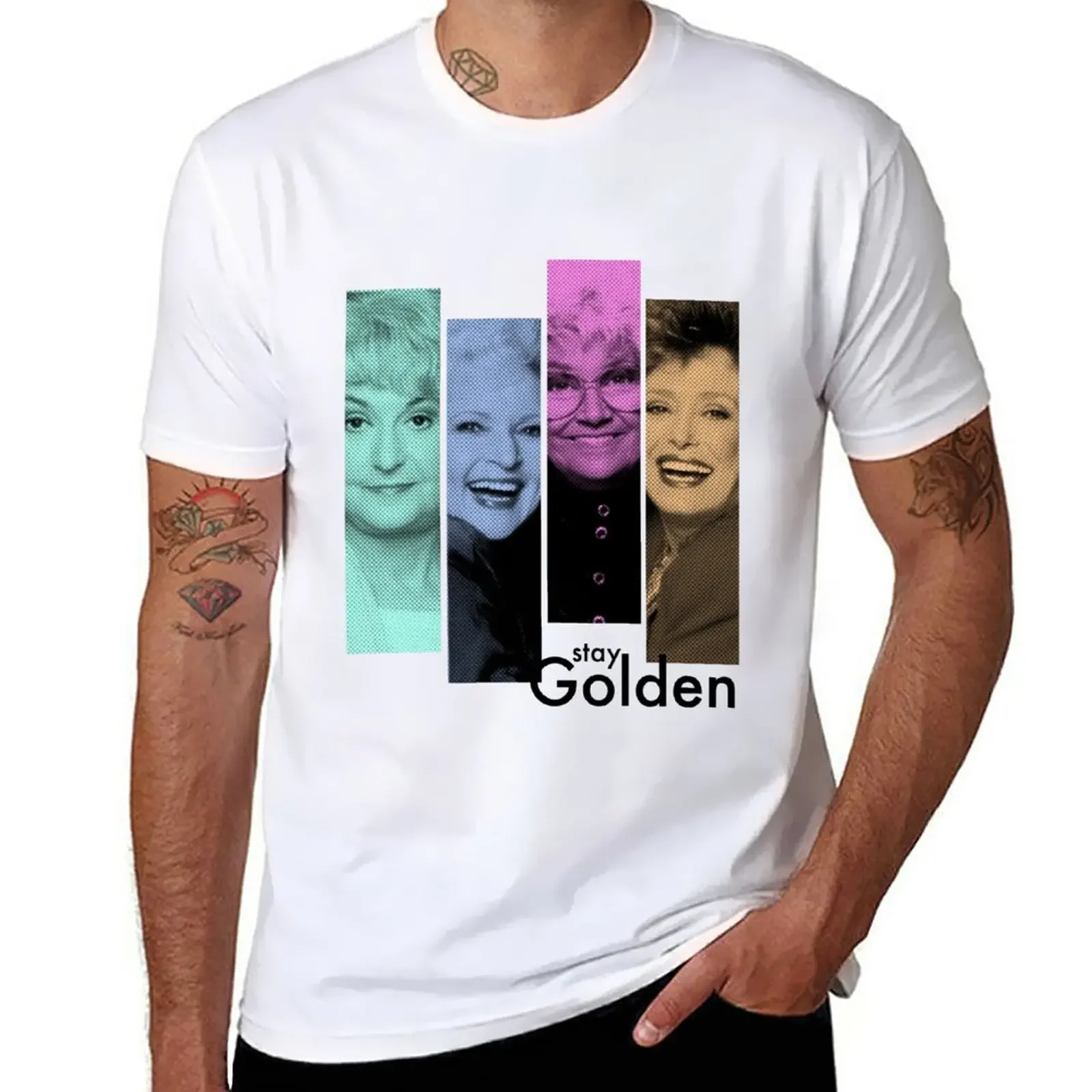 

Golden Girls club T-Shirt blanks sweat anime Men's cotton t-shirt