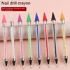 Double Head Nail Art Diamond Embroidery Drill Dot Painting Point Pen With Box Rhinestone Picker Wax Pencil Crystal Handle Tool 2