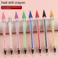 Double Head Nail Art Diamond Embroidery Drill Dot Painting Point Pen With Box Rhinestone Picker Wax Pencil Crystal Handle Tool 2