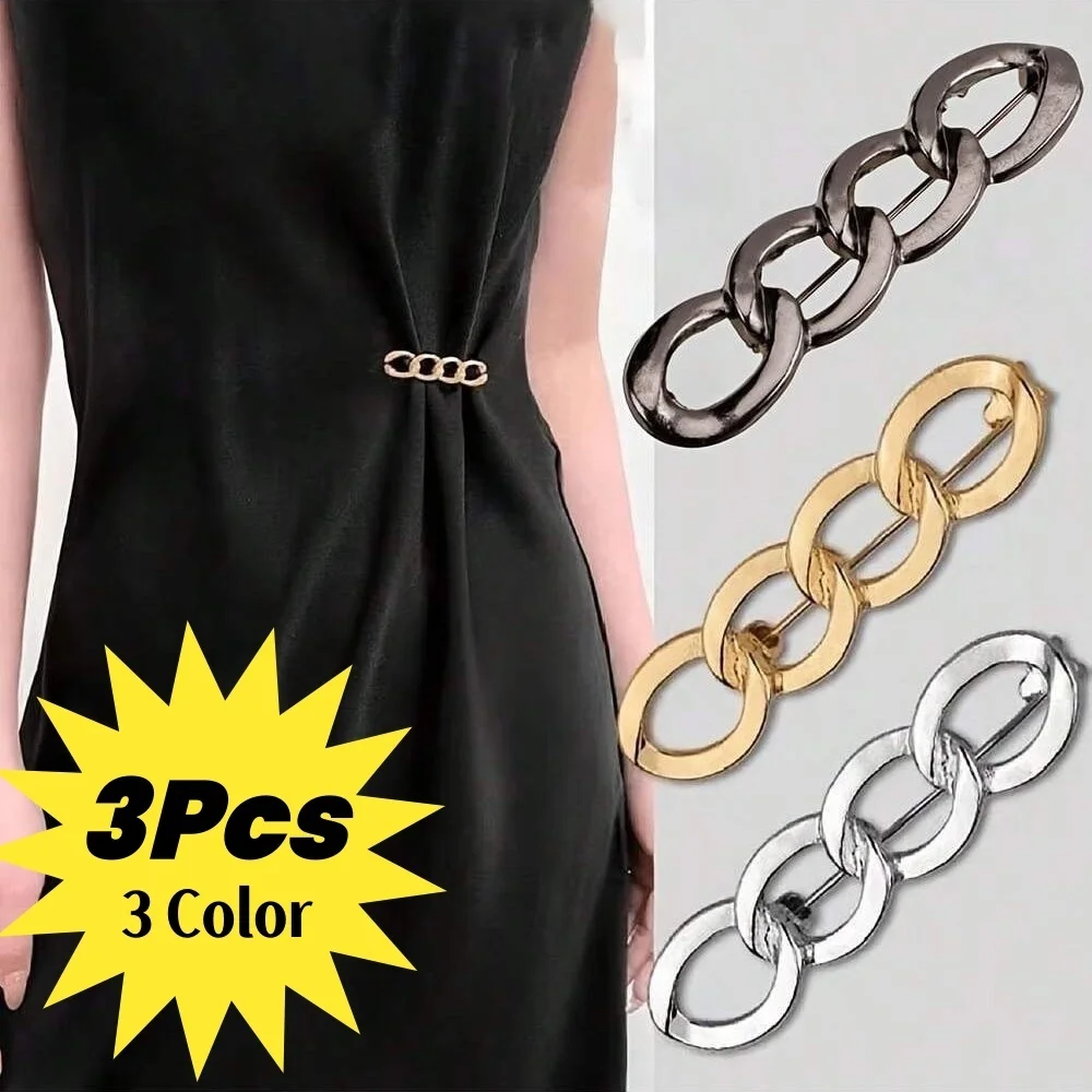 3/6개 조절 가능한 청바지 버튼 바지 허리 조임기 탈부착 가능한 장식 버클 바지 청바지 치마용