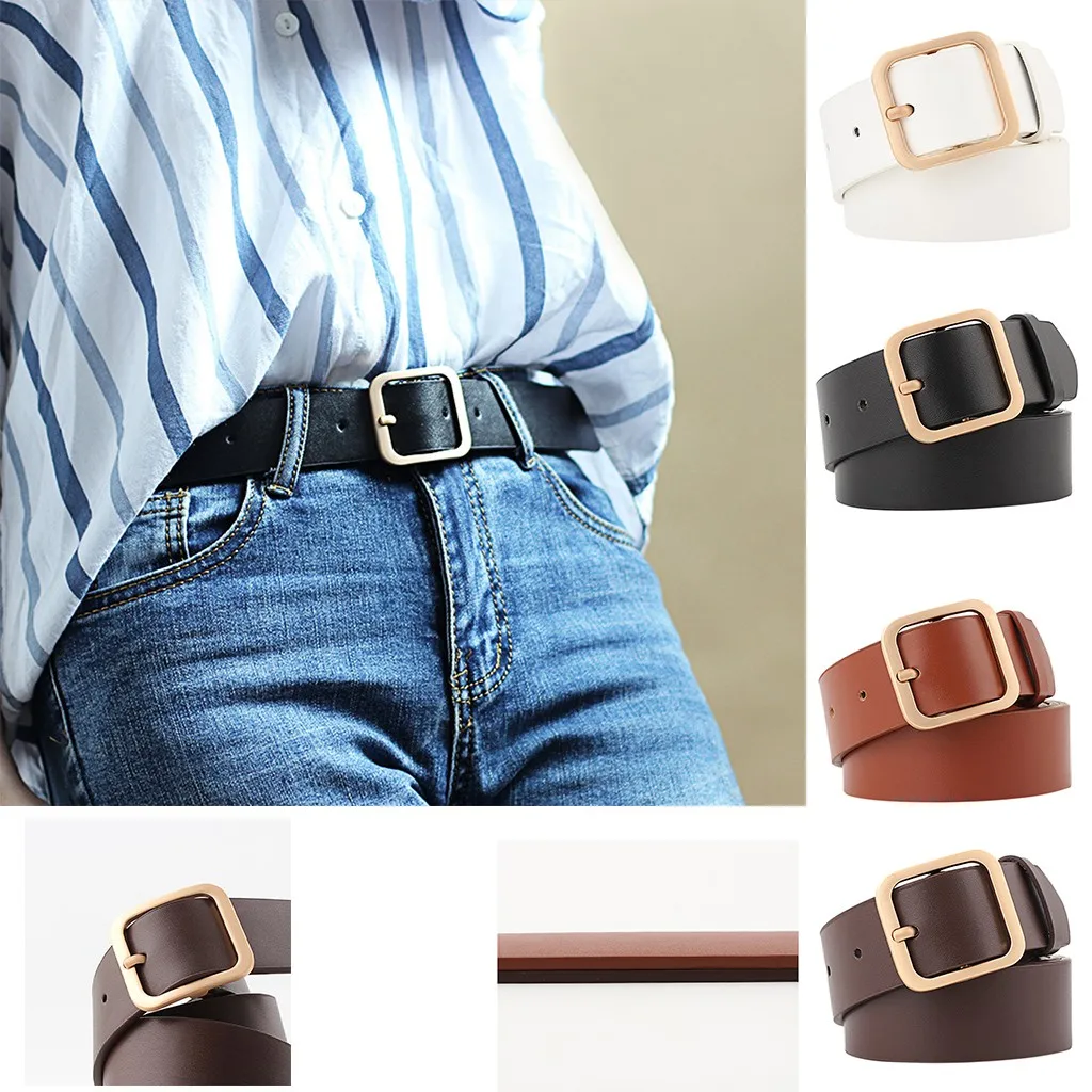 

Wild Women Jeans Thin Belt Simple Gold Pin Buckle Pants Belts Female Pu Leather Waist Strap Fashion Waistband Ремень Женский