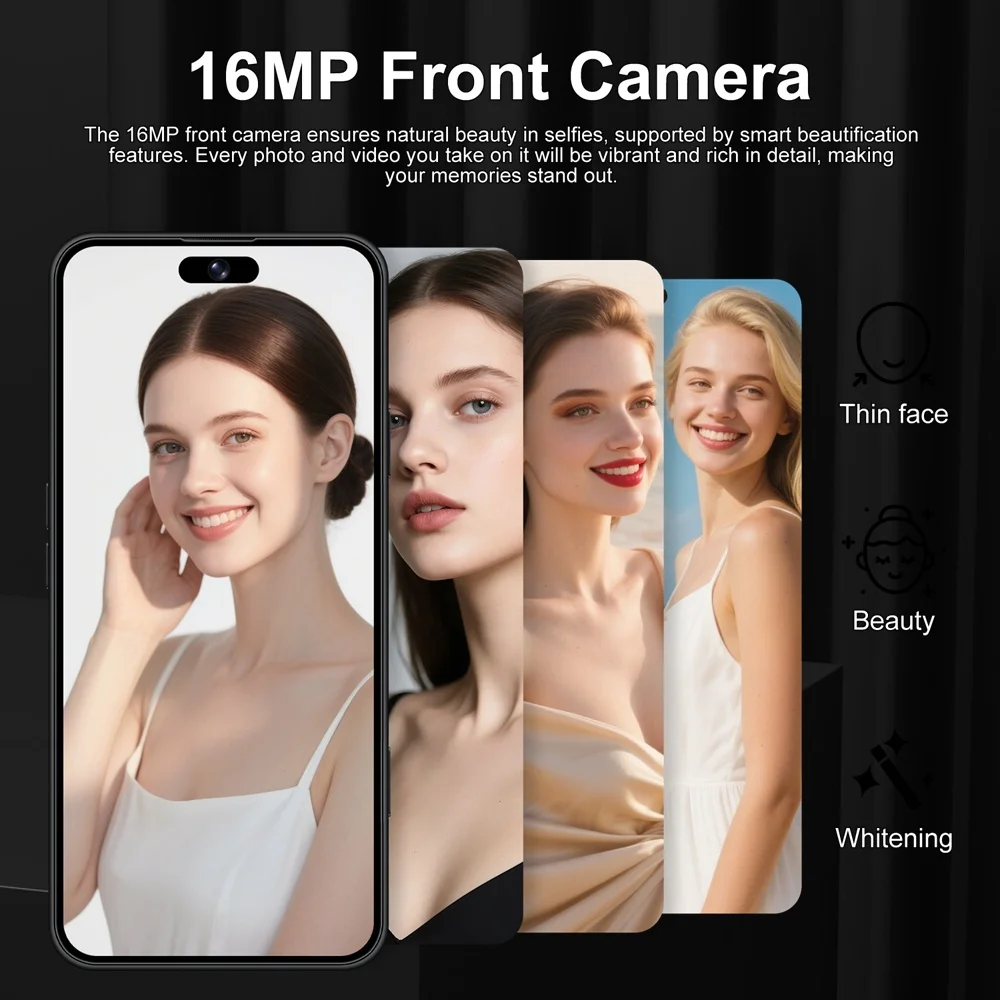 K-Touch Hot Mobile Phones A17 Pro Max Cell Phone Android 5G 7.3HD 22G+2TB Smartphone 16+48MP Dual Sim 7800mAh Unlocked Global Version