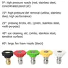 2-in-1 High Pressure Cleaning Machine Double Head Dual Pressure Washer Nozzle 1/4 Self-Locking Adapter Power Washer Nozzle 5