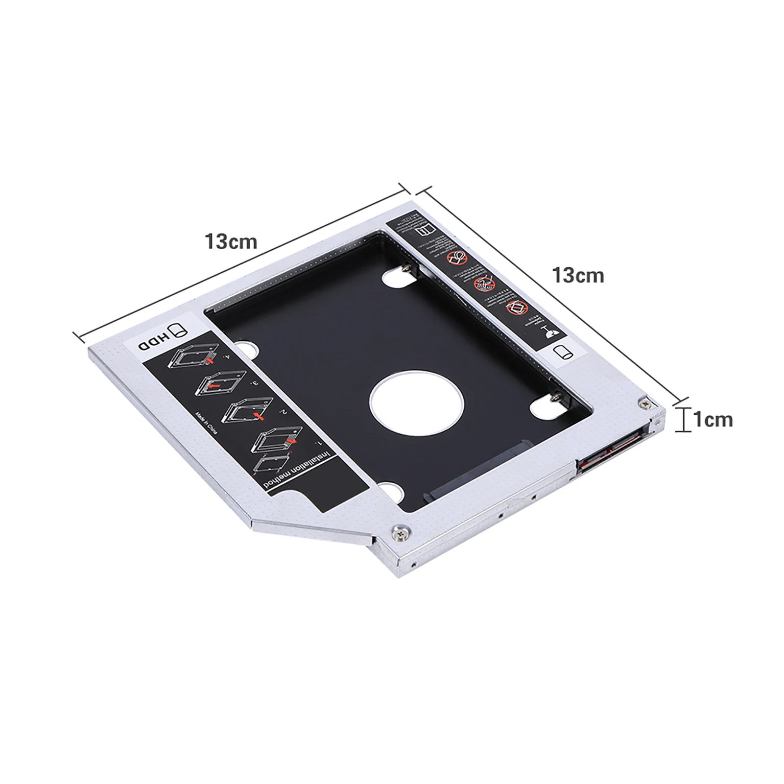 9.5mm 알루미늄 SATA HDD SSD 인클로저 하드 디스크 드라이브 베이 캐디 광학 DVD 어댑터 (노트북 하드 드라이브 베이용 하드 드라이브 어댑터)