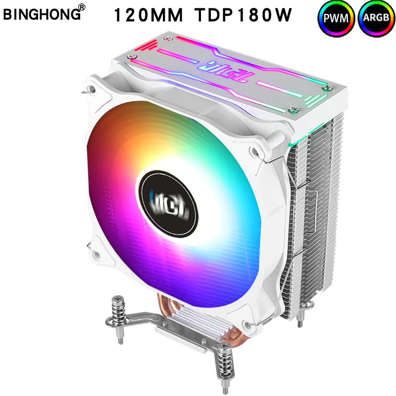 Cpu Dissipador de Calor para Placa-mãe Parafusos de Cobre 120 mm Silencioso Pmw Fan Adequado para 1150 1200 1700 1356 1366 X99 2011