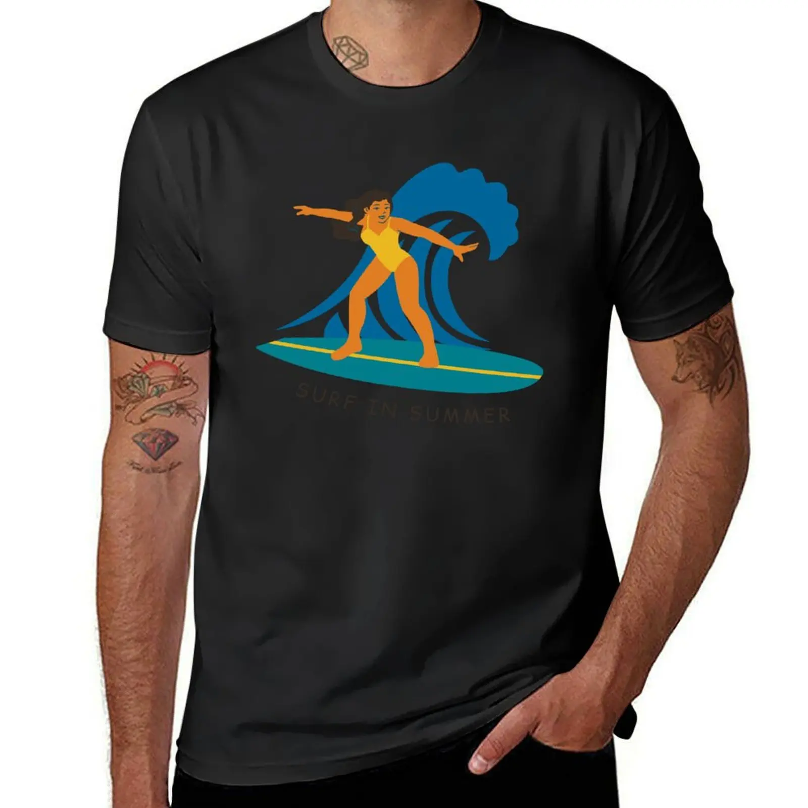 

Surfing summer T-shirt boys animal print Blouse summer tops clothes for men