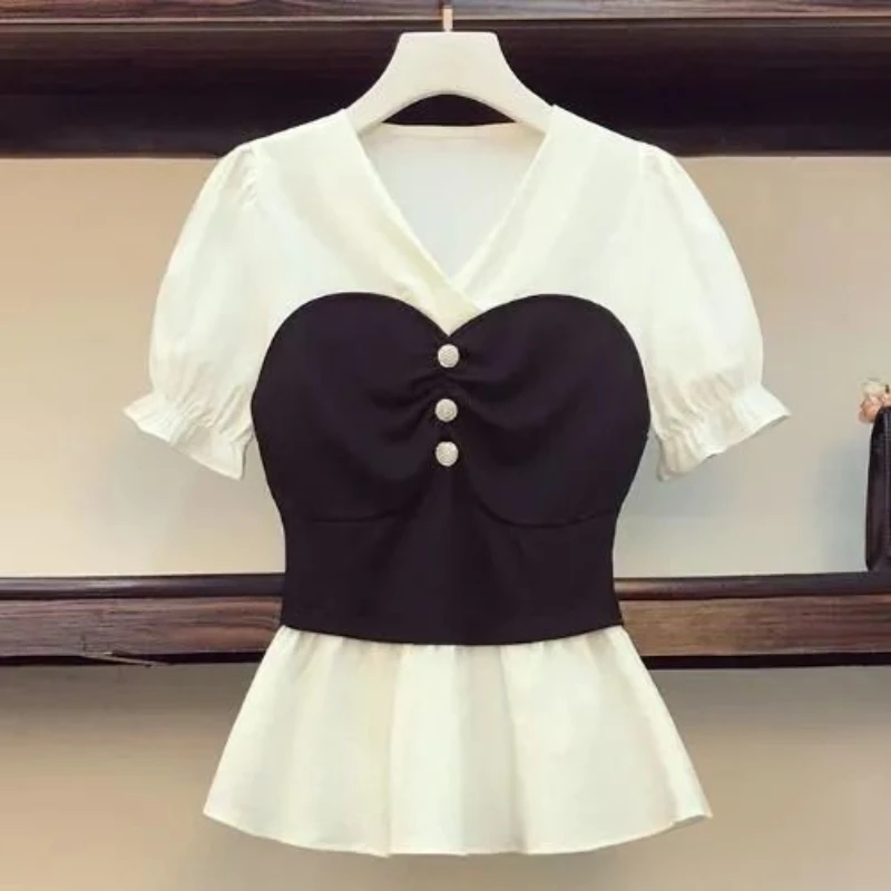 Large Women's Suit 2022 Summer Dress New Fat Sister Foreign Style Korean Fashion Slim Casual Jeans Two-piece Female Set