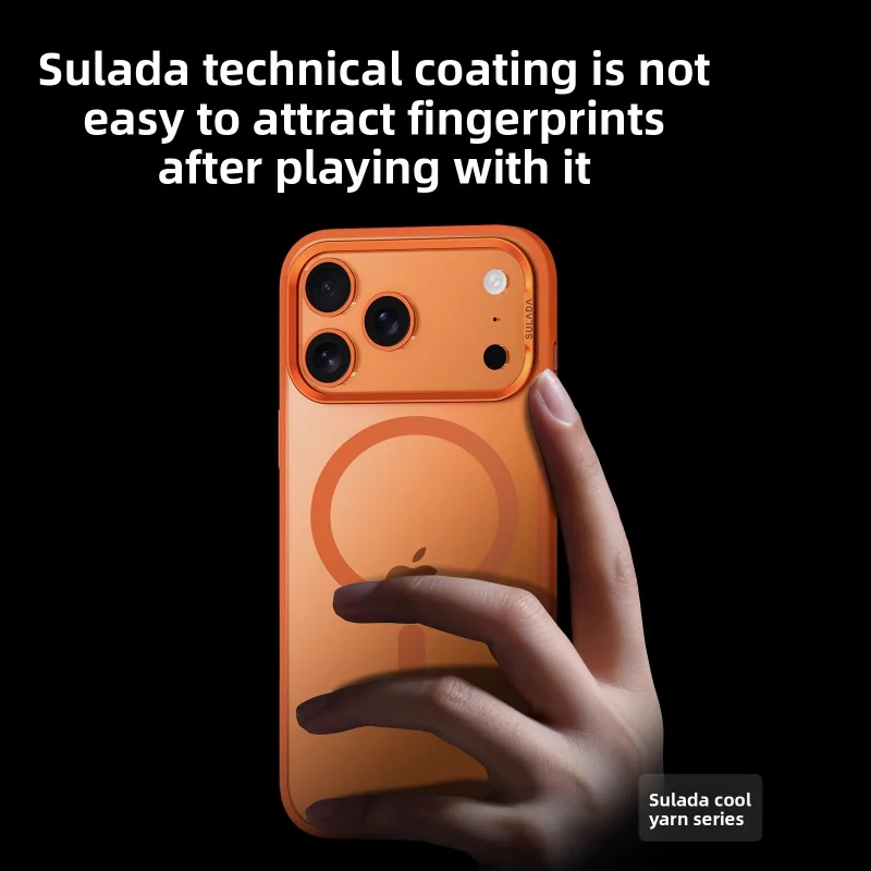 Deluxe Matte Hybrid Magnetic Phone Case with Alloy Lens Frame and Shockproof Design