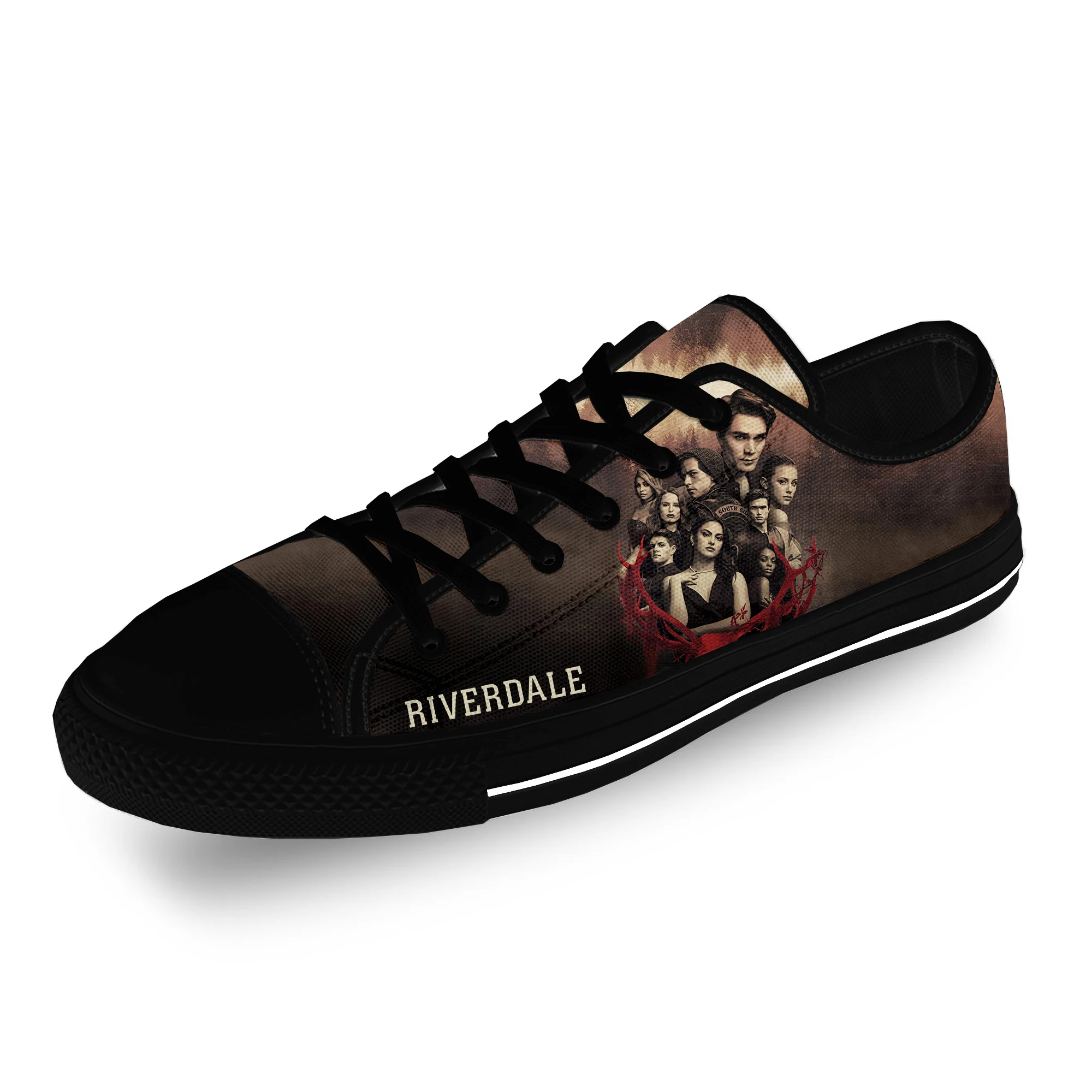

Повседневные тканевые модные холщовые кроссовки с 3D-принтом Riverdale "South Side Serpents", легкие дышащие кроссовки для мужчин и женщин