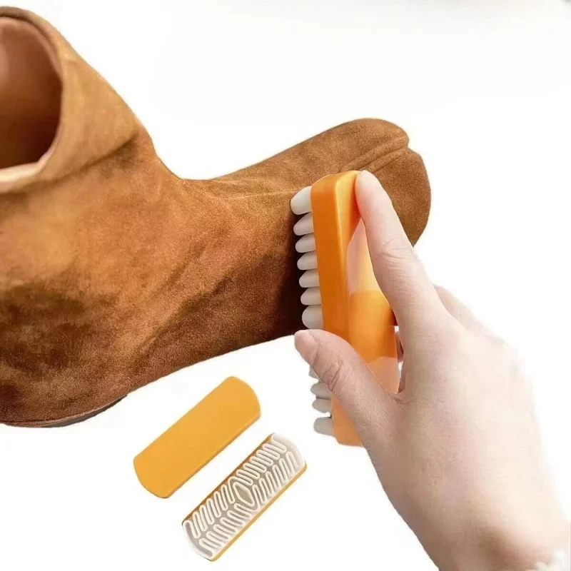 Leather Brush For Suede Boots Bags Scrubber Cleaner White Rubber Crepe Shoe Brush Household Necessary 2