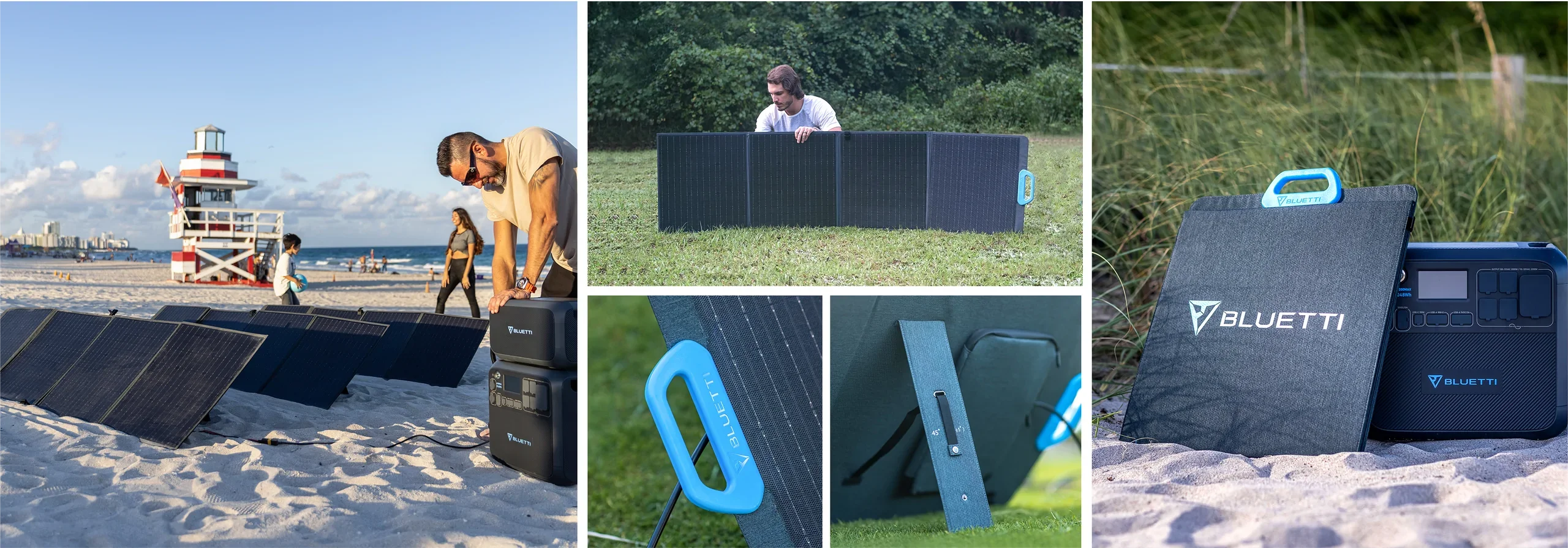 US Stock BLUETTI PV200 200W Solar Panel Folding Panel Solar Foldable For Solar Power Station Portable Kit Solar Plate Camping