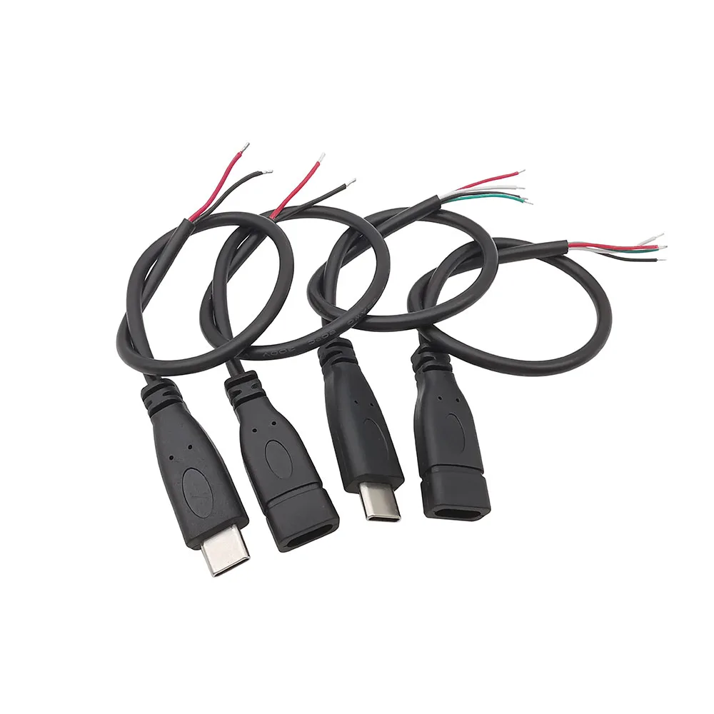 1/5 Stücke Micro USB/Typ-C Männlich Weiblich Stecker Jack Netzteil Kabel Draht 2 Pin 4 Pin Ladegerät Kabel Verlängerung Stecker Datenleitung – Detail 2