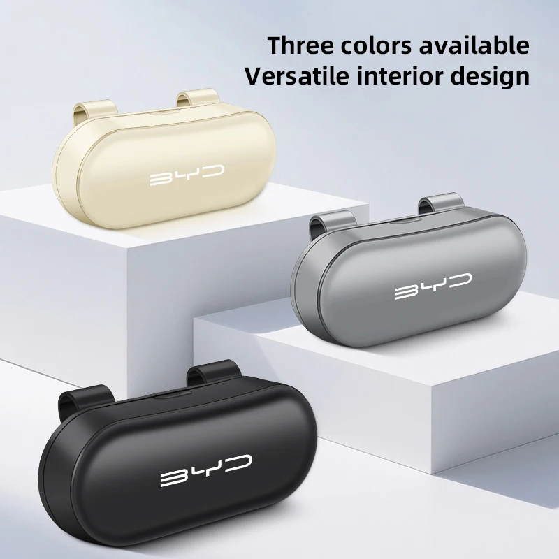 패션 멀티 기능 안경 보관함 BYD Tang U8 F3 E6 Atto3 Yuan Plus Song Max F0 G3 I3 Ea1 Dmi 2din S7 E3 L3 F6용