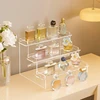 Acrylic Display Shelf Transparent Ladder Makeup Pottery Doll Storage Rack Food Desserts Perfume Storage Rack 4