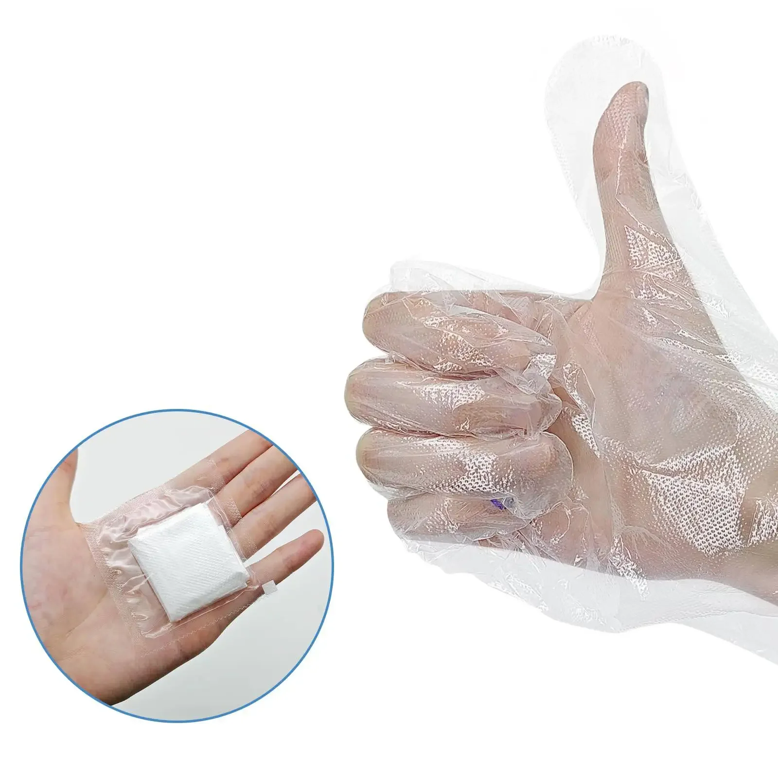 50 Pair Disposable Gloves Individually Wrapped Dining Gloves Clear Prep Service for Kitchen Cooking Outdoor Travel Picnic