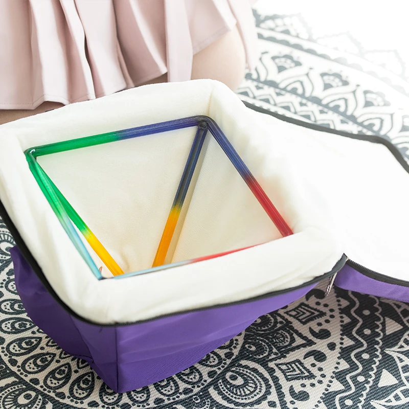 7 8 9 10 inch rainbow colors quartz crystal singing pyramid for sound therapy quartz crystal pyramid