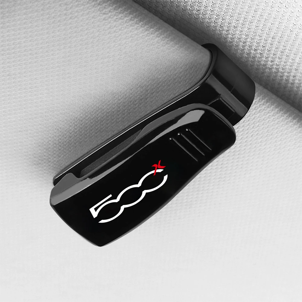 thumbnail image 1 of Estuche para gafas con visera para el sol para coche, tarjetero, porta billetes, clip para gafas de sol para Fiat 500, 500C 2012, 500X, 500L, Abarth 695, accesorios para coche, 1 of 5