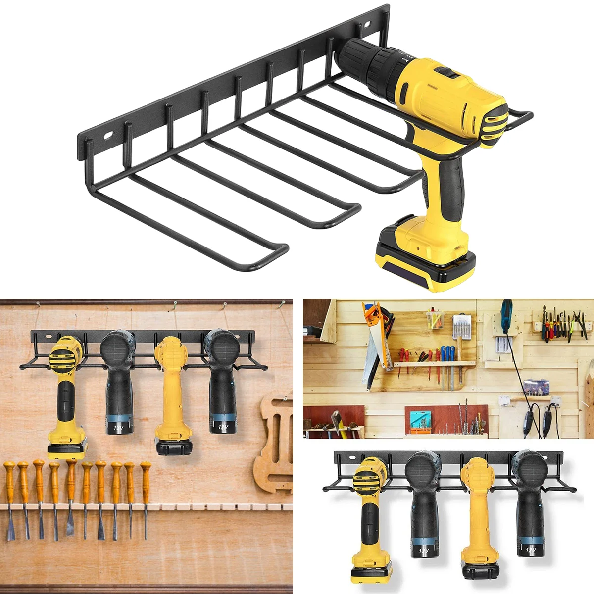 Hand power tool organizer rack wall mounted workshop garage mobile tool rack heavy duty power drill holder tool organizer wrench organizer screwdriver organizer power tool holder
