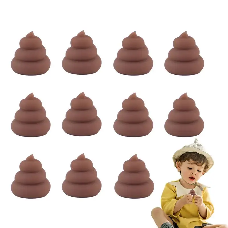 

Poop Squish Toys 10PCS Squeeze Stress Ball Stretchy Sensory Toys Fidget Fake Poop Toy Soft Spoof Kawaii Toy Creative Shaped