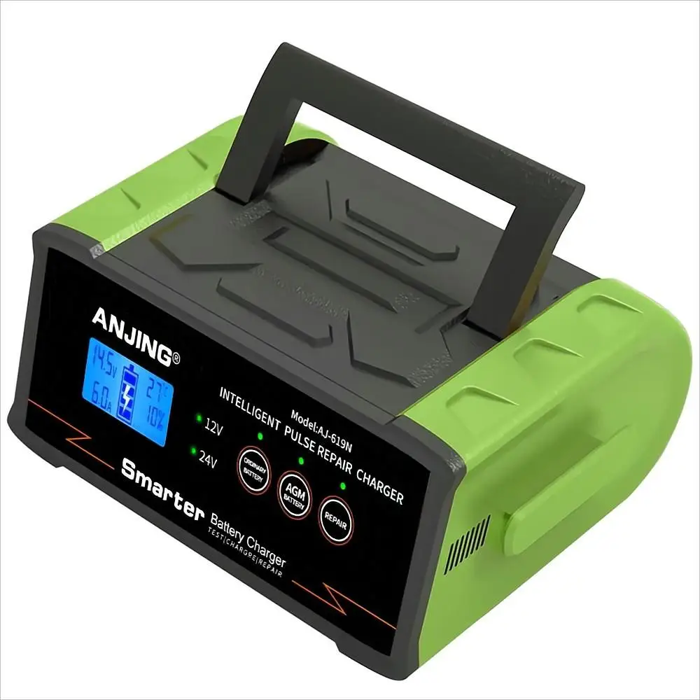 thumbnail image 2 of Heavy Duty 12V/24V Smart Battery Charger – 6AH-105AH, Pulse Repair, Automatic – 180W, 3-Year Warranty 2 of 9