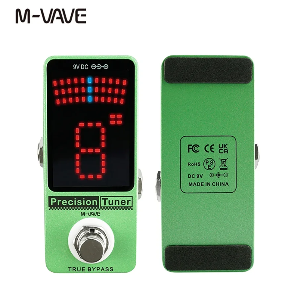 

M-VAVE Precision Guitar Tuner Pedal With LED Display Guitar Tuner True Bypass For Chromatic Guitar Bass Guitar Accessories Parts