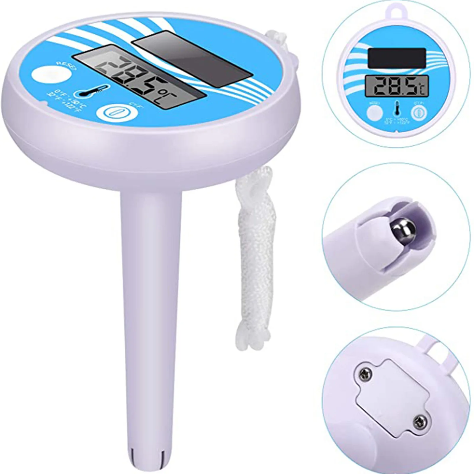 Waterproof Solar Swimming Pool Thermometer Scale Accurate Readings Thermometer for Most Types of Swimming Pool 3