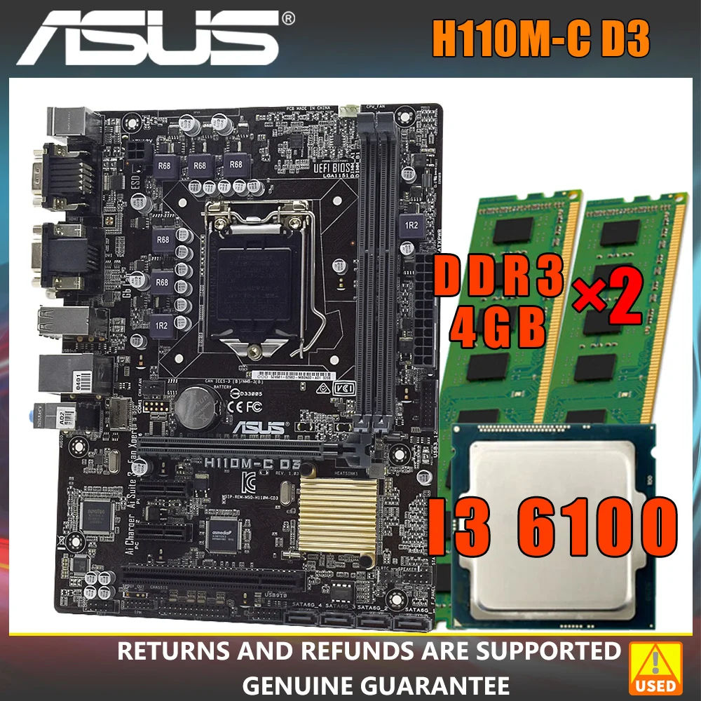 Asus H110mc D3 Lga 1151 Intel H110 Desktop Motherboard With Ddr3 4gb