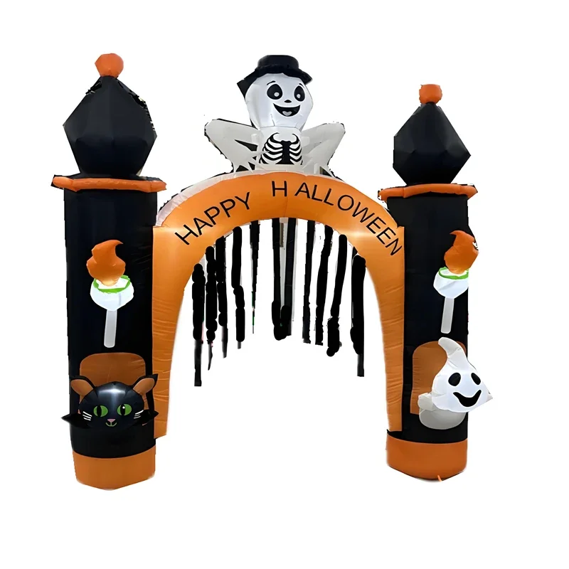 8ft Halloween aufblasbares Spielzeug bogen modell mit LED-Licht große Weihnachten im Freien Dekor Urlaub Ornament Innenhof Spielzeug Requisite – Detail 5