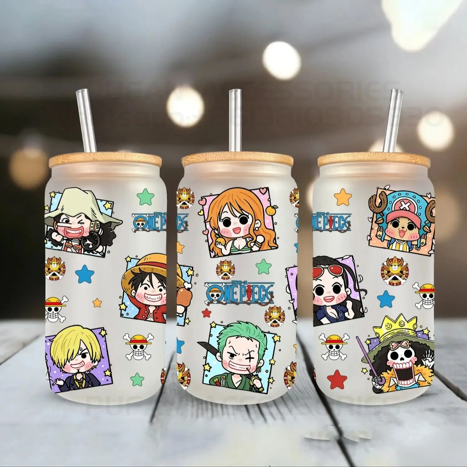 Cartoon Clown Sticker UV DTF Transfer Wraps For Glass Cup 16Oz Fashion DIY Glass Can Bottle Waterproof Decals