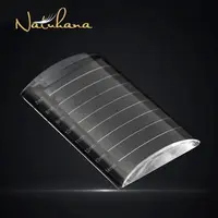 False Eyelashes Extensions Crystal Glass Adhesive Glue Pallet U Curved / Straight Stand Pallet Holder Transparent Glue Tray 2