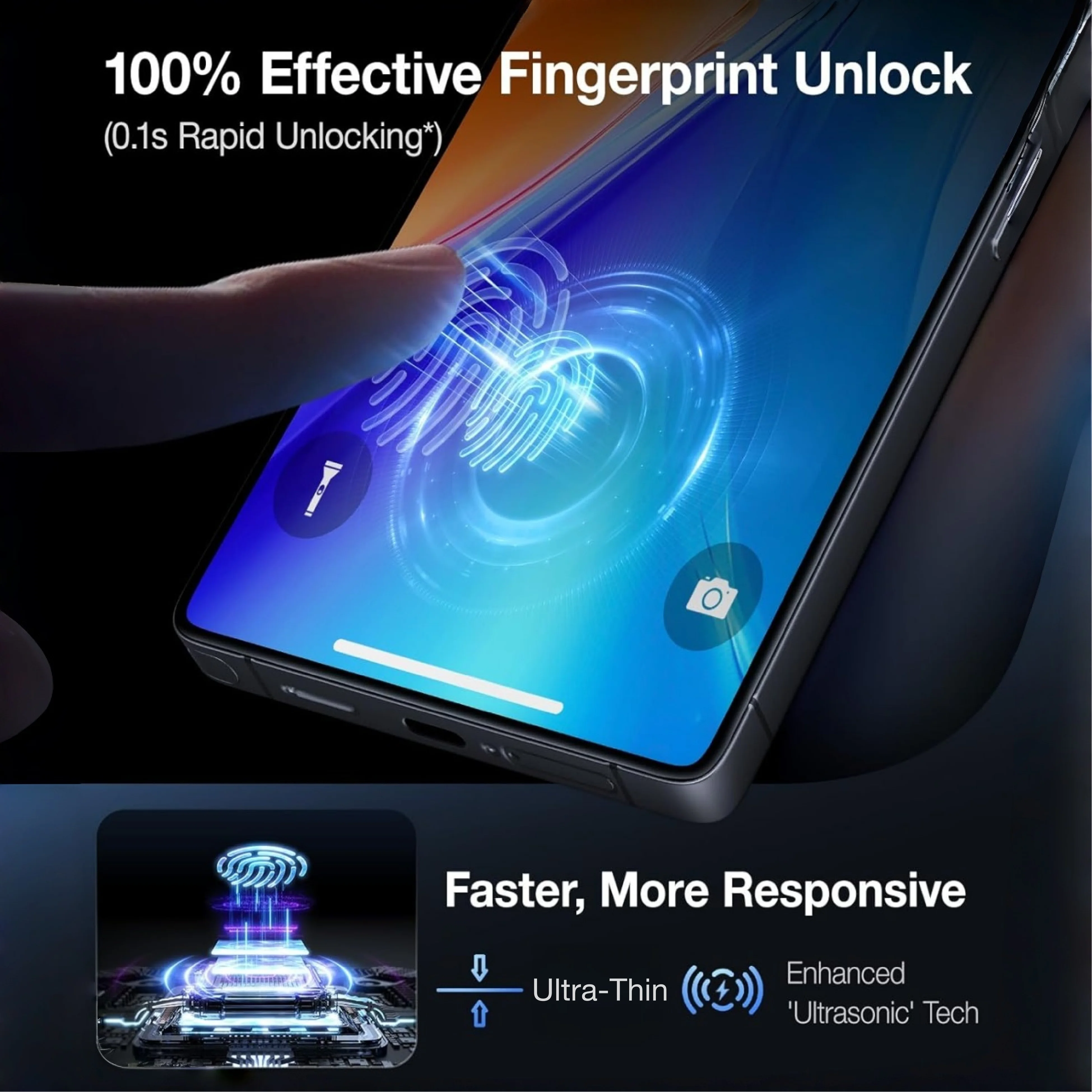 3-Pack Military-Grade Tempered Glass Screen Protector, 9H Hardness, No Dust