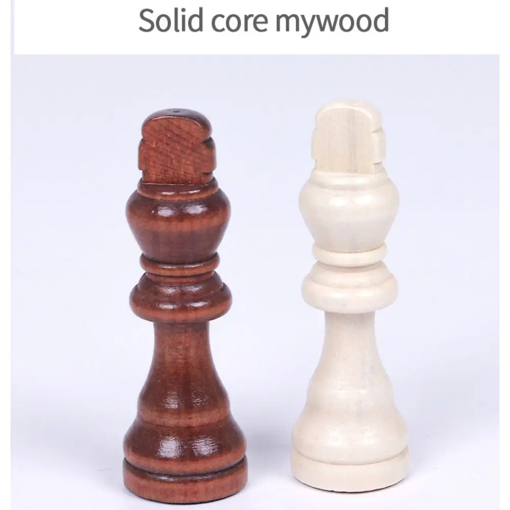 New Wood Wooden Chess 32 Pieses Chess Pieces Only No Board King Height Games