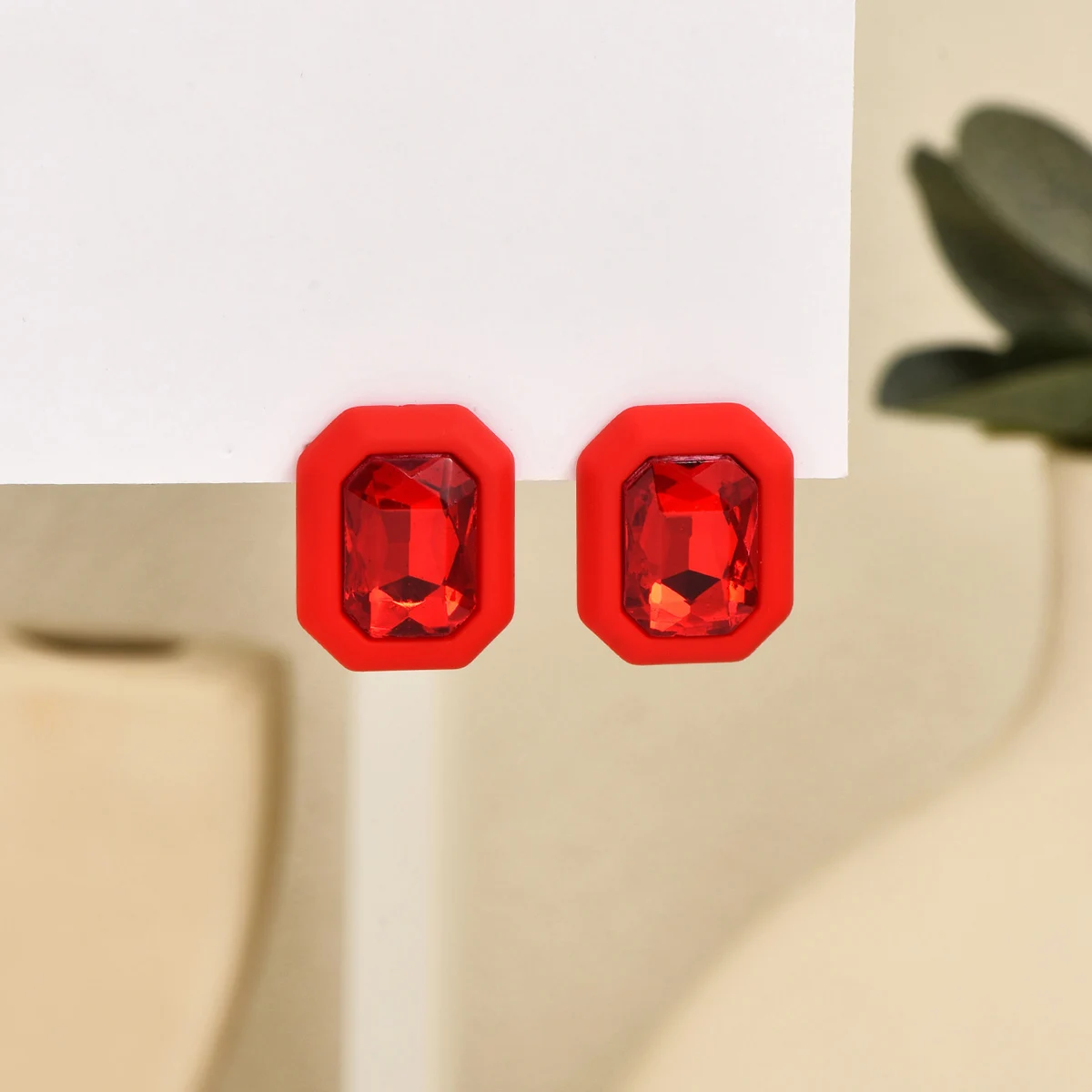 Exquisite Sparkly Glass Bridal Charm Stud Earrings - Trendy 2024 Edition