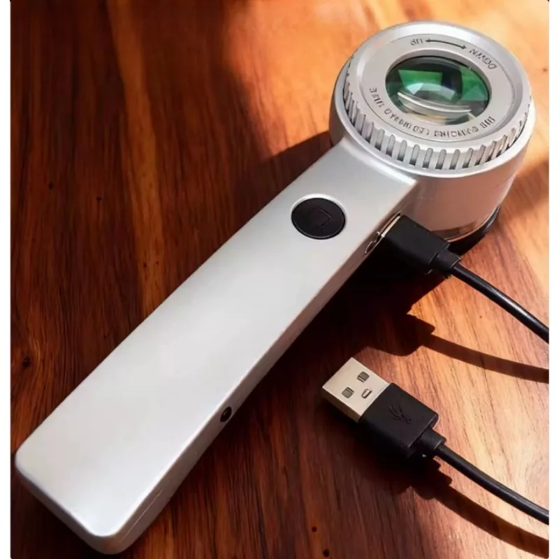 보석 식별용 90X HD 전문가용 돋보기 USB 충전식 3가지 조명 모드