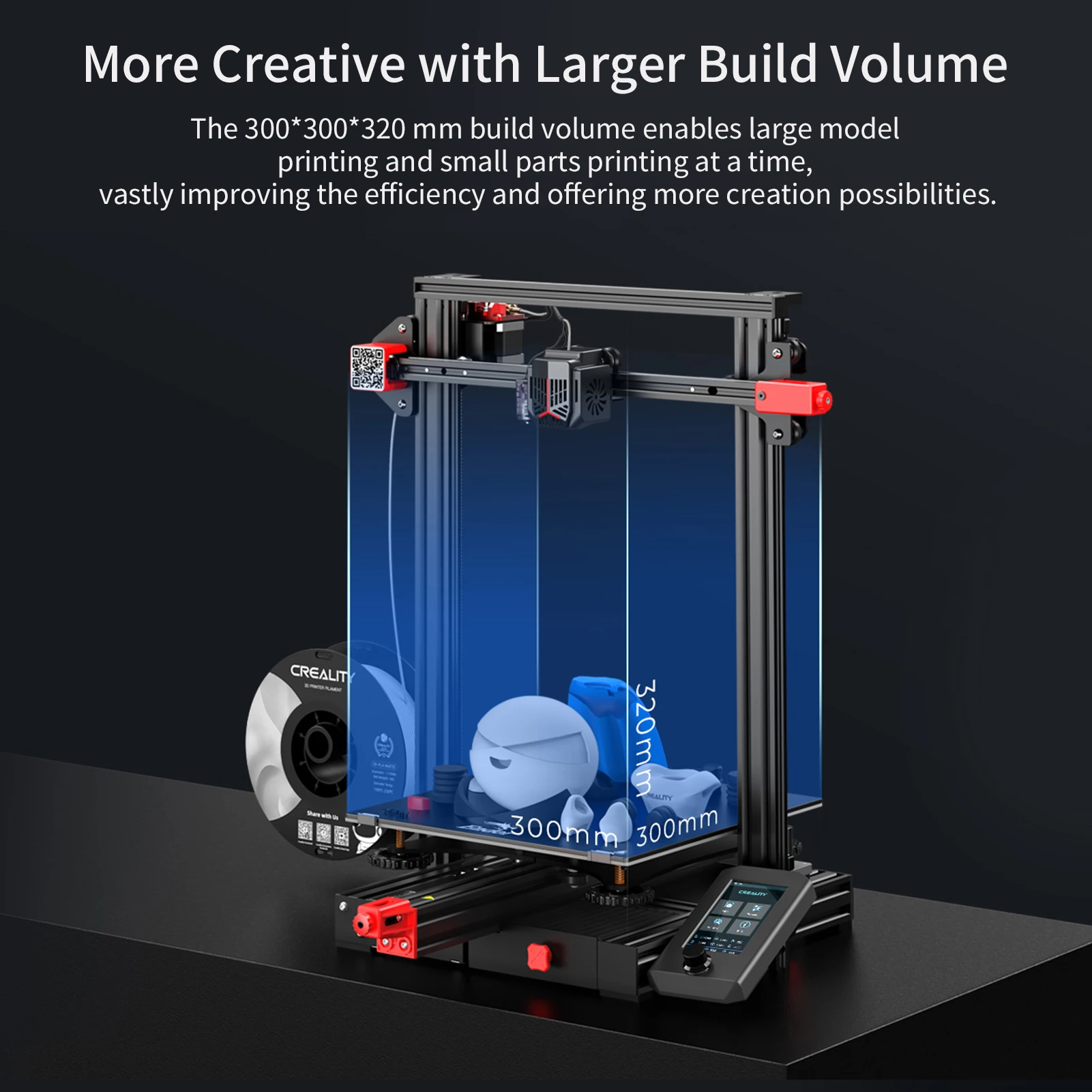 bande vandtæt skyld Creality Ender-3 Max Neo Desktop 3D Printer FDM 3D Printing 300x300x320 mm  Print Size with Stable Dual Z-axis 4.3'' Color Knob _ - AliExpress Mobile