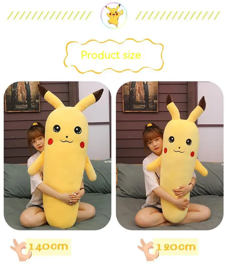 Pokemon Radish Pikachu Anime Plush Toy Sleeping Pillow 50Cm