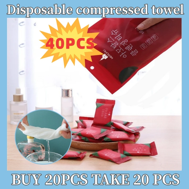 

Одноразовые салфетки для путешествий, 40 шт., компактные плоские мини-салфетки для лица для купания в отеле, домашние салфетки, товары для дома