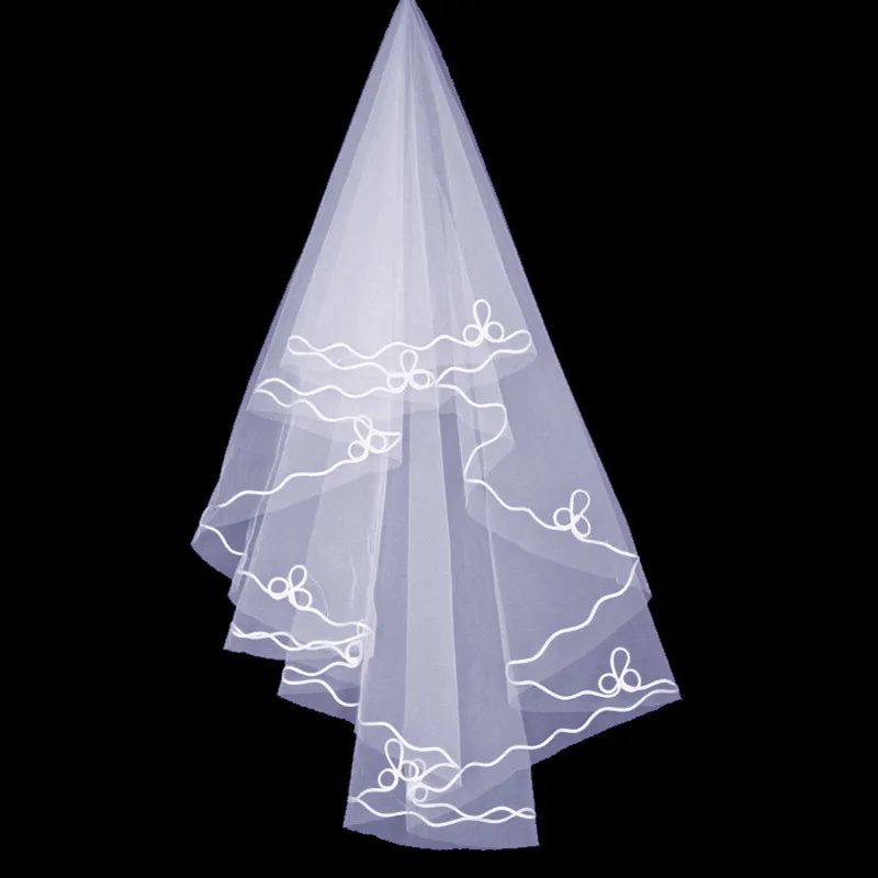 

1.5m Cathedral Bridal Hair Accessories Wedding Lace Veil Women Headband Romantic Short Bride Veil S0090H