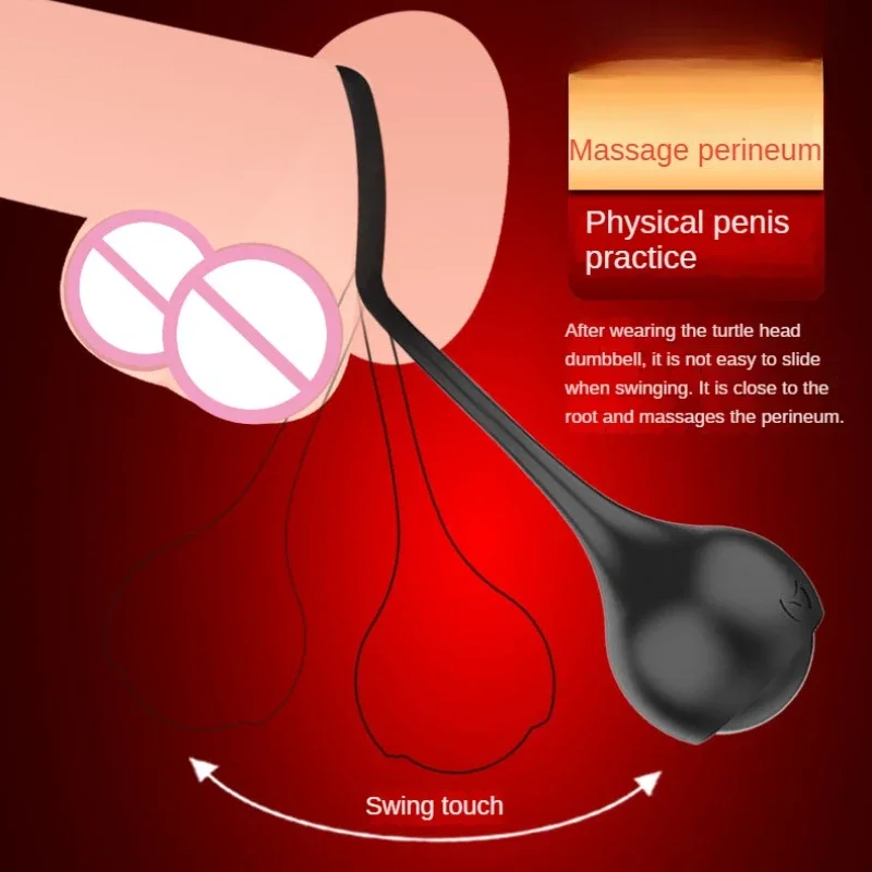Penis Extender Glans Trainer Cock Ring Ball Weight Hanger Stretcher Enlargement Silicone Dumbbell male sex toys for Men
