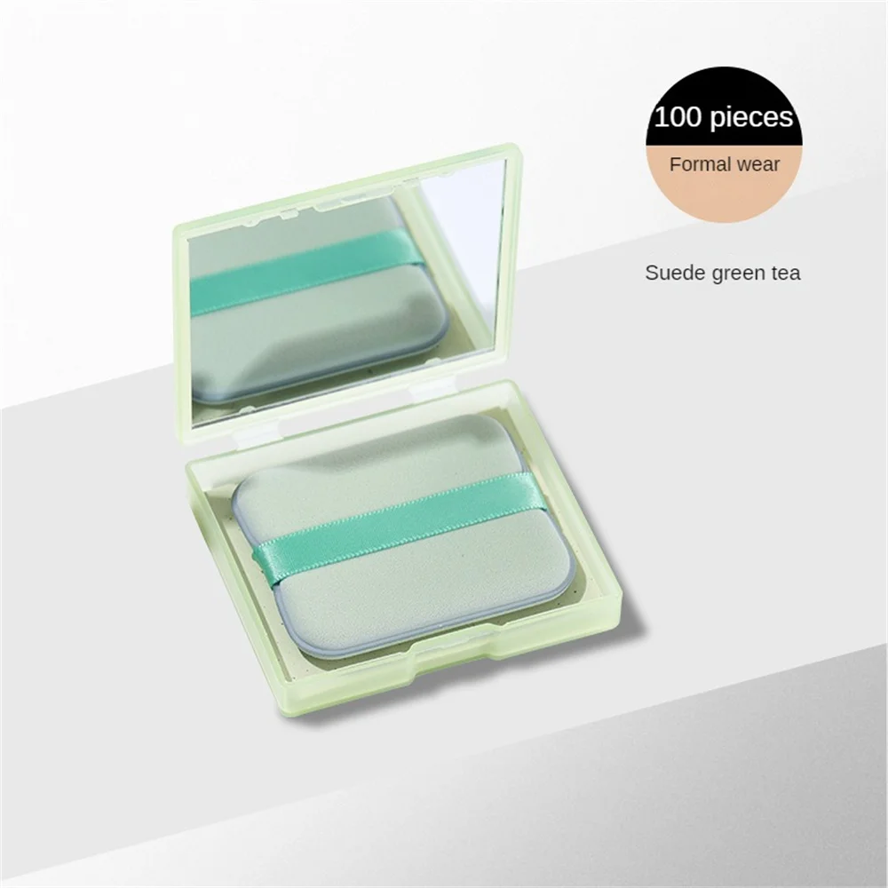 Storage Oil Absorption Refreshing Bamboo Charcoal Mirror Oil Absorbing Paper Convenient Face Blotting Paper With Powder Puff